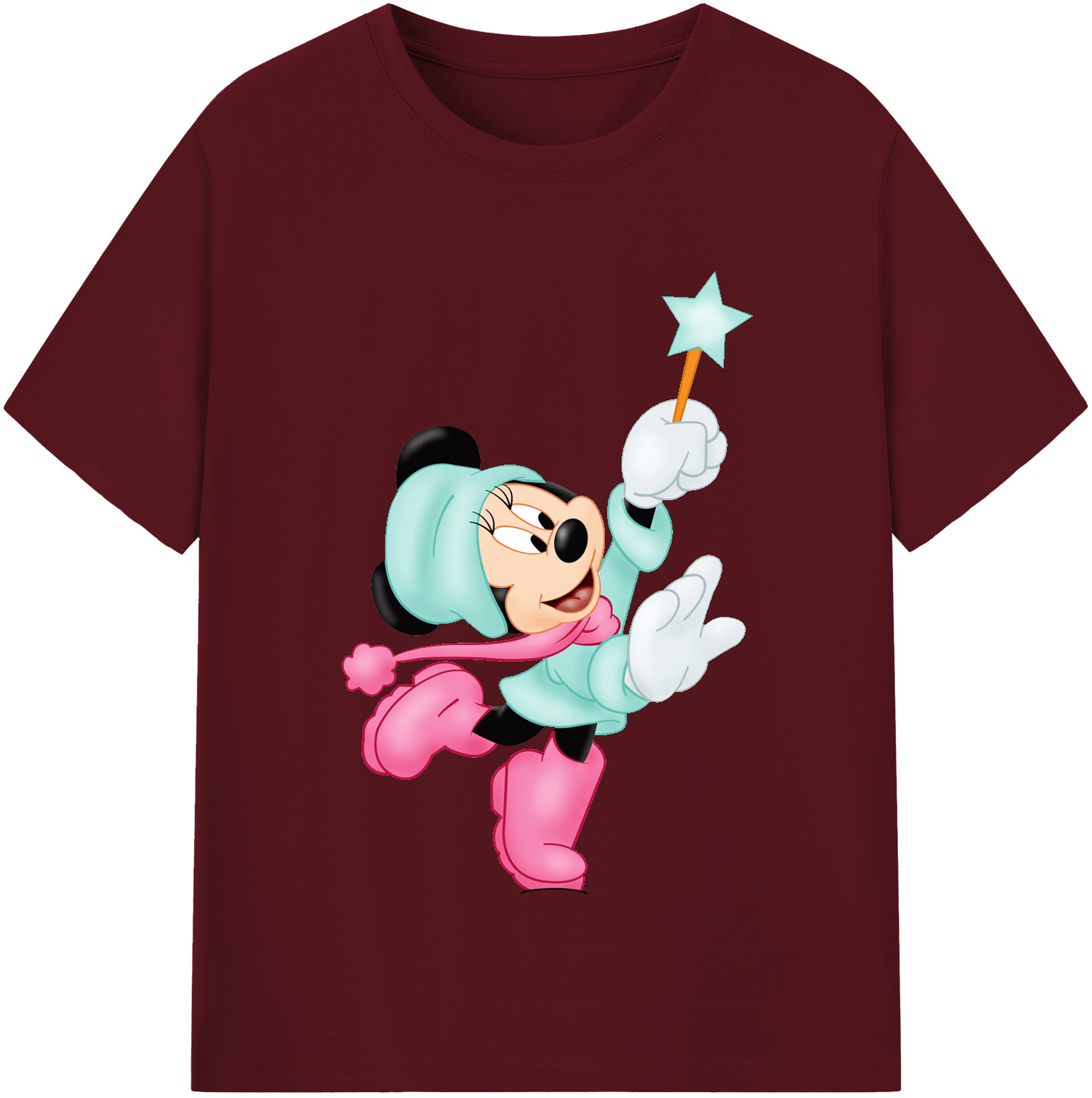 （画像用） ミッキーマウス Mickey Mouse 綿100％半袖Tシャツ（フロントプリント）